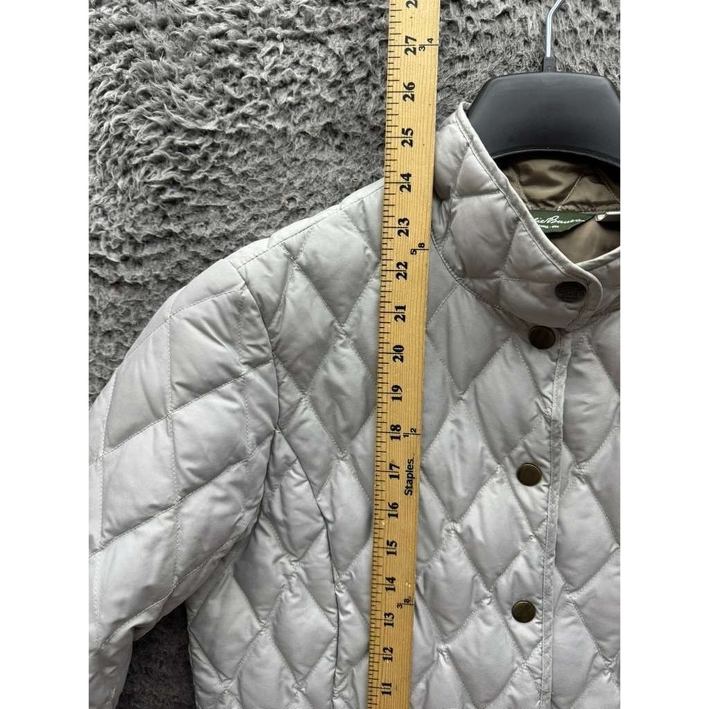 Eddie Bauer EB 550 Fill Power Goose Down Quilted Jacket Grey Womens Size M - Picture 11 of 15